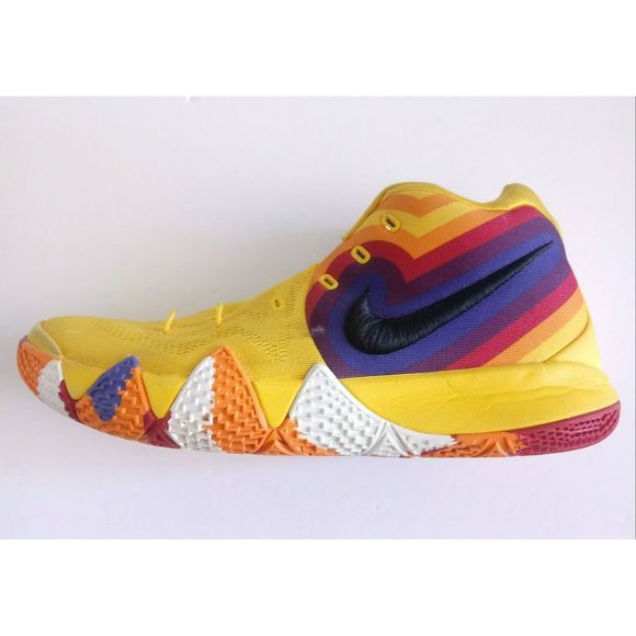 Nike Kyrie 4 70s Decade Amarillo Red Orange White - Picture 5 of 10